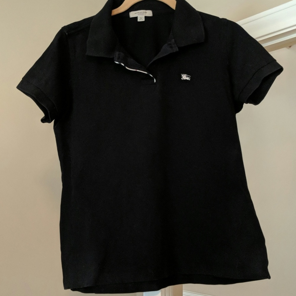 Black Burberry Polo